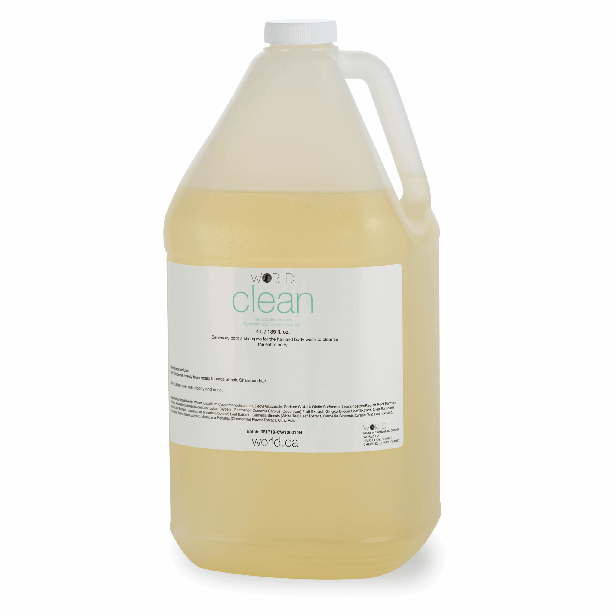 Clean Hair & Skin Cleanser WORLD Hair and Skin