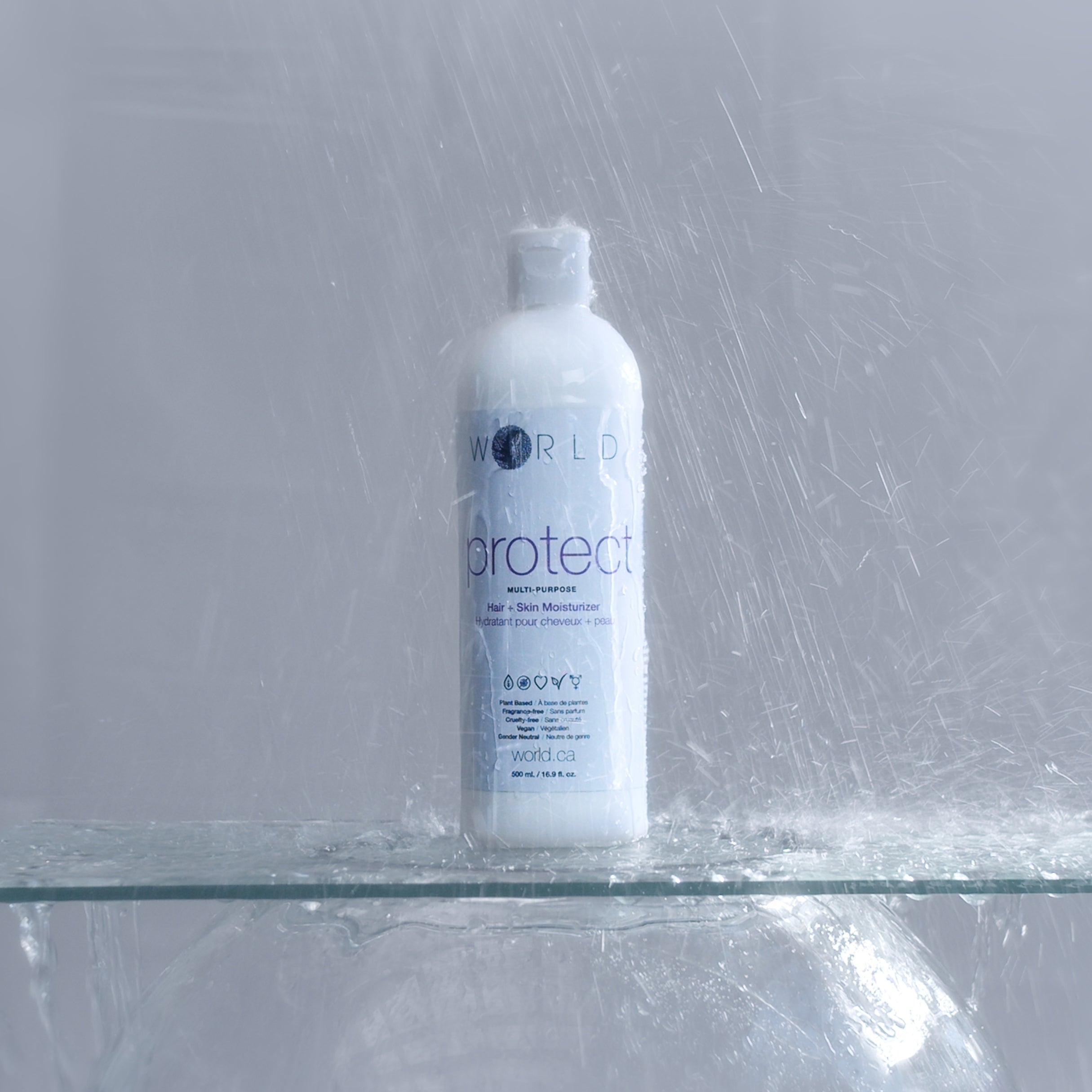 WORLD Hair and Skin.  Protect Hair and Skin Moisturizer.