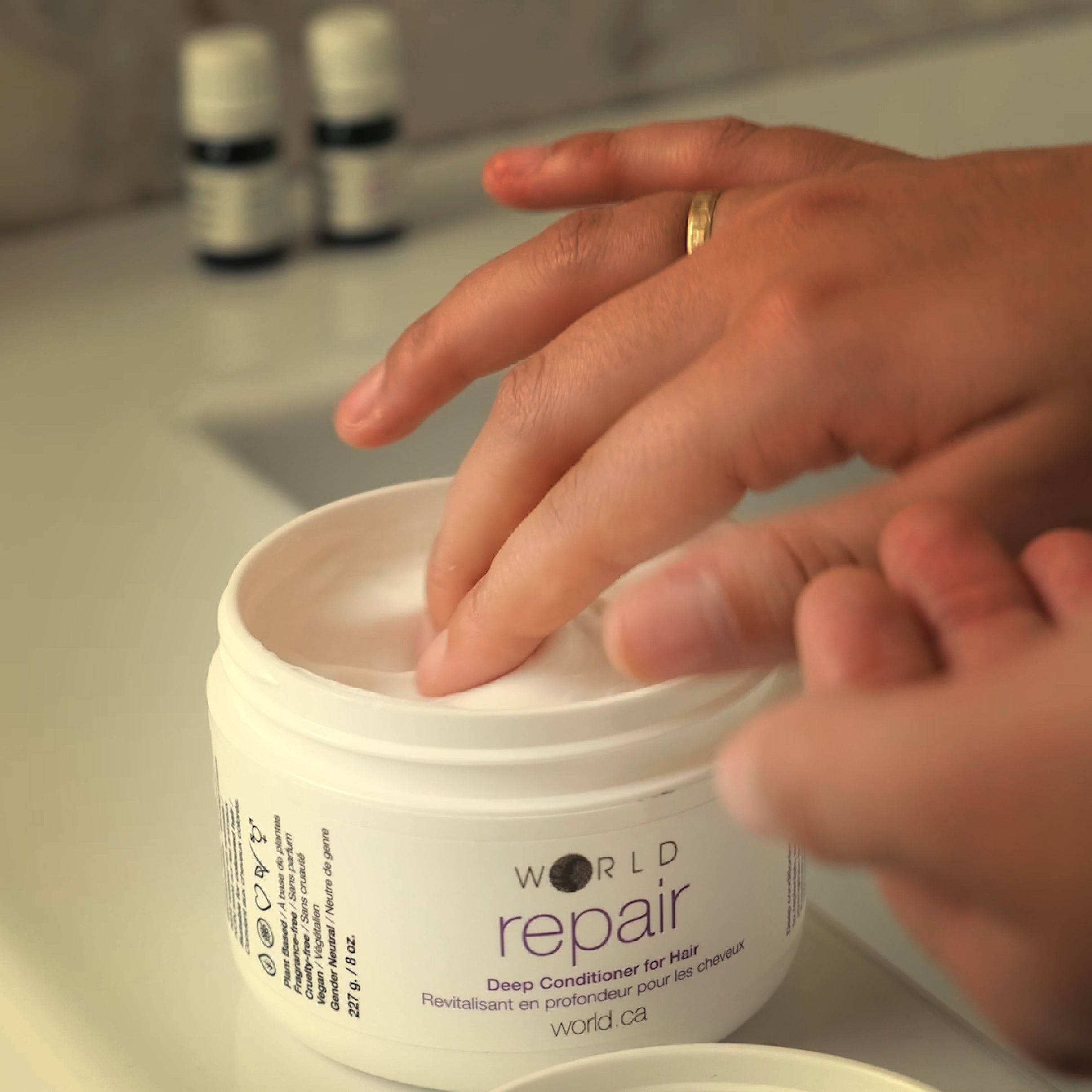 WORLD Hair and Skin.  Repair Deep Conditioner for Hair.